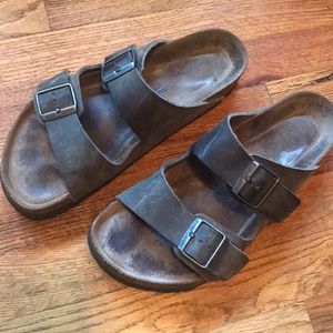 Birkenstock Arizona Oiled Leather Iron Color 41